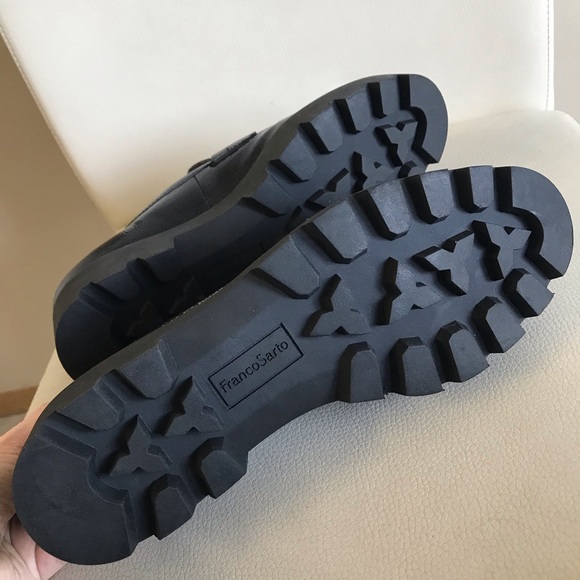 Franco Sarto Balin Platform Penny Loafers Patent Shiny Navy Blue Size 9.5 NEW - Picture 6 of 7